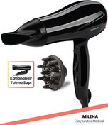 Resim GoldMaster Milena In-6116 Katlanabilir Saç Kurutma Makinesi Siyah 
