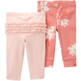 Resim Carter's Layette Kız Bebek 2'li Pantolon Set - Çok Renkli / 3 Ay 