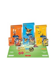 Resim Pokemon Battle Academy Cinderace V - Pikachu V - Eevee V - Galarian 180 Kartlık 2-3 Kişilik Oyun Set 