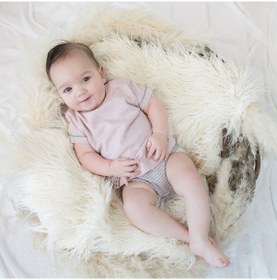 Resim Organicera Organicera Organik Kısa Kollu Tshirt Body,Pembe Melanj Pembe 