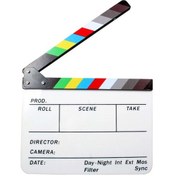 Resim Akrilik Magnetik Film Klapboard - Büyük Boy 24.5x29.8cm - Taşınabilir Sinema/tv Çekimleri İçin - Kolay Silinebilir Yazı Alanı 