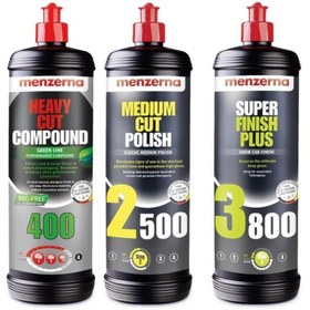 Resim Menzerna Green 400 & Medium Cut 2500 Super Finish 3800 Set 3 X 1 Litre 