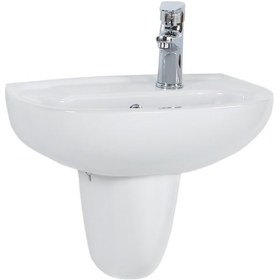 Resim Creavit TP030 Yarım Ayak Oval Lavabo 30 x 45 CM Beyaz 