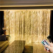 Resim 100/200/300/600 LED USB Güçlü Perde Işıkları Uzaktan Kumandalı - 8 Mod, Sıcak Beyaz Parıltı, Noel, Düğünler, Partiler ve Ev Dekorasyonu için Mükemmel | Yatak Odası, Mutfak ve Bayramlık Atmosfer İçin Kapalı Peri Işıkları, Dekorasyon Işıkları 