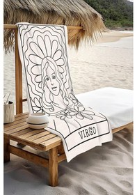 Resim Dijital Baskı Plaj Deniz Havlusu Başak Burcu Desenli Peştamal Hvl0046 Renkli 