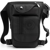 Resim Willowhaven Hafif Kaliteli Canvas Drop Leg Bag Black-a Çok Cepli Tactical Waist Pack Siyah-a 