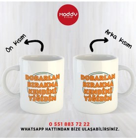 Resim Özel Tasarım Dobarlan Bırakma Kendini Yiğidim Baskılı Kupa 