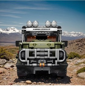 Resim Tianchishop Yeşil Arazi Aracı Yapım Blokları 1015 Parça Doğum Günü Hediyesi Spor Araba Modeli 