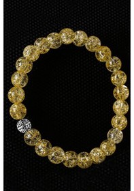 Resim Sertifikalı Gold Necef Taşı Bileklik - Gümüş Aparatlı Çok Renkli 