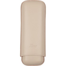 Resim Zino Leather Cigar Case XL-2 Beige Red Puro Kılıfı 