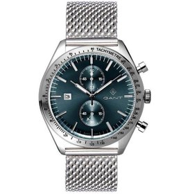 Resim Gant G142007 Quartz 45 Mm Gri Hasır Kordonlu Kronolu Erkek Kol Saati 