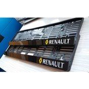 Resim Renault Yazılı Logolu Pleksi Takmatik Plakalık Takımı (2 Adet) 548331990 