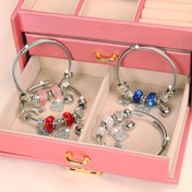 Resim 1 Adet Paslanmaz Çelik Charm Bileklik - Rhinestone Aksanlı Boho Stili, Kelebek ve Aşk Kalbi Boncukları - Günlük ve Parti Aksesuarı, Y2K İlhamı Tatlı Takı Hediyesi 