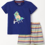 Resim Woody Pamuklu Erkek Bebek Pijama-pss - 856-soğuk Mavi 