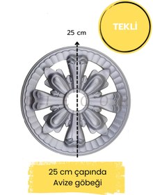 Resim DİECOR Dekoratif Polimer 25 cm Avize Göbeği 