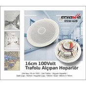 Resim shopwave OSAWA OSW-628 16CM TWEETERLİ 100 VOLT TRAFOLU ALÇIPAN HOPARLÖR (5047) 