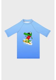 Resim Slipstop Malibu Baskılı Uv Korumalı Kısa Kollu Mayo T Shirt Erkek Çocuk T Shirt St2632000004 Mavi 