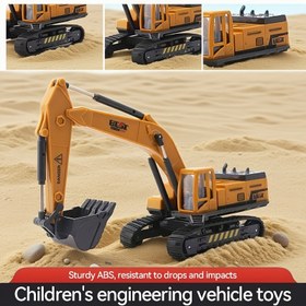 Resim 1 Adet ABS Malzeme Çocuklar İçin Sökülebilir Parçalı Gerçekçi Ekskavatör ve Forklift Oyuncak - Cadılar Bayramı ve Noel Hediyesi 