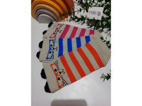 Resim Bebek Meselesi 3 Çift Sevimli Renkli Desenli Kadın Patik Çorap 