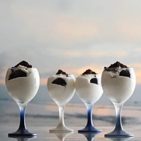 Resim 3'lü Kırmızı Şarap Kadehi 