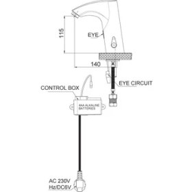 Resim Gpd Fotoselli Lavabo Bataryası (Manuel Isı Kumandalı) FLB12 