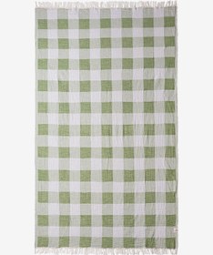 Resim Kareli Dokulu Peştemal Yeşil - Yeşil / 90x160 