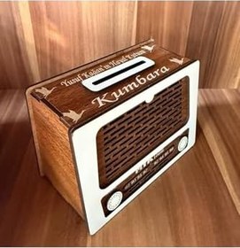 Resim Kişiye Özel Nostaljik Radyo Görünümlü Kumbara, Çocuklar İçin Eğlenceli ve Anlamlı Hediye 