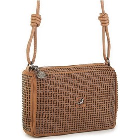 Resim Nas Bag Kadın Çapraz Çanta Taba Taşlı Taba 