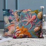 Resim 2 adet Canlı Mercan Nakışlı Yastık Kılıfı, 45.72x45.72cm - Renkli Ahtapot ve Deniz Hayatı Tasarımı, Fermuar Kapatma, Makinede Yıkanabilir Polyester, Koltuk ve Ev Dekoru için Mükemmel, Ofis ve Oturma Odası Acenti, Dekoratif Yastıklar | Canlı Mercan Tasarımı | Fermuarlı Yastık Kılıfı, Dekoratif Yastıklar için Oturma Odası 