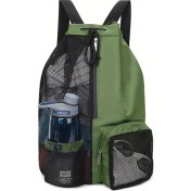Resim Alien Outdoor Sports Halın A4011 Açık Hava Seyahat Yüzme Tırmanma Çift Omuz Çantası Bağcıklı File Tasarım Sırt Çantası-Yeşil (Yurt Dışından) 