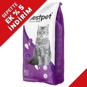 Resim Bestpet Mix Karışık Etli Yetişkin Kedi Maması 15 Kg 
