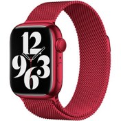 Resim Butam Bilişim Watch 7 41mm Clo Band-01 Metal Kordon-kırmızı 