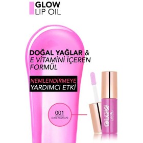 Resim Flormar Glow Lip Oil Nemlendirici Etkili & Işıltılı Bitişli Renkli Dudak Yağı 001 Shine Your Lips 