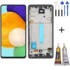 Resim Te Samsung Uyumlu A52 5g A526f Uyumlu Oled Çıtalı Lcd Ekran + Montaj Kiti 