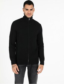 Resim Colin's Slim Fit Erkek Siyah Hırka CL1051630_Q1.V2_BLK 