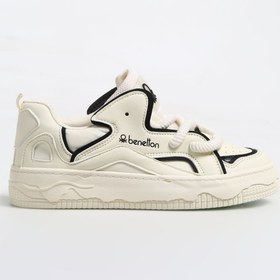 Resim Benetton Bej - Siyah Kadın Sneaker BNI-10100 
