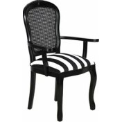 Resim Mobilya Baba Hasır Black Zebra Kollu Sandalye 