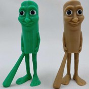 Resim Retro 3D Baskılı Tung Tung Sahur Karakter Figürü - Yeşil & Kahverengi PET Masaüstü Dekoru, Pil Gerekmez, Mizahi Ofis Şakası Hediyesi, Arkadaşlar ve Meslektaşlar için Paskalya Ev Süslemesi 
