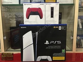 Resim Playstation 5 slim dijital model çift kol + şarj ünitesi 