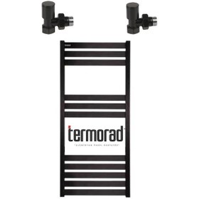 Resim Mat Siyah Alüminyum Havlupan 50 x 110 Cm Termorad Petsa Slim +2 Ade N11.73 