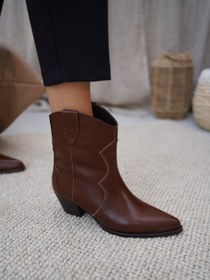 Resim Marta Fındık Deri Western Bot 