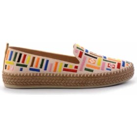 Resim Bambi Bej Çok Renkli Kumaş Kadın Espadril K01309600504 