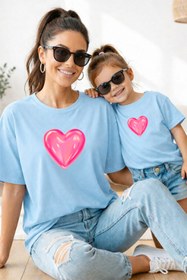Resim genosha Anne Kız 100% Pamuk T-shirt Mama Mini Mother Daughter TEKLİ FİYAT 