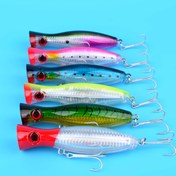 Resim 1 Adet Topwater Whopper Popper Yüzme Yemi, Tuzlu Su Levrek ve Alabalık Yapay Yem Pesca Wobbler Malzemeleri 
