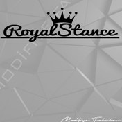 Resim Modifiye Fabrikası Royal Stance Sticker Folyo - Siyah - 20 x 6 cm 