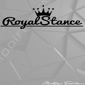 Resim Modifiye Fabrikası Royal Stance Sticker Folyo - Siyah - 20 x 6 cm 