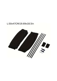 Resim Xuweiwei 2 Adet Katlanır Uv Güneşlik Ve Yan Pencere Perdesi - Siyah Polyester 