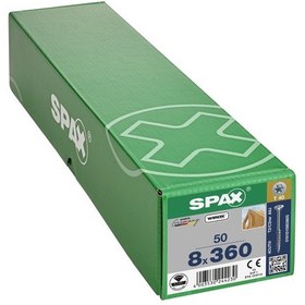 Resim Ahşap Konstrüksiyon Vidası, 8 x 280 mm, 50 Adet, Yarım Dişli 