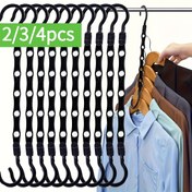Resim 2/3/4 adet Büyülü Askı - Hafif Giysiler için Yer Tasarrufu Sağlayan Dolap Düzenleyici - Giyim Mağazası için Sağlam Plastik Çok Fonksiyonlu Askı 