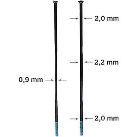 Resim Shimano Dura Ace Wh-r9200-c50 Jant Seti İçin Jant Teli 265mm Siyah 